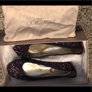 Jimmy Choo purple flats sz euro 37 (US 7) new